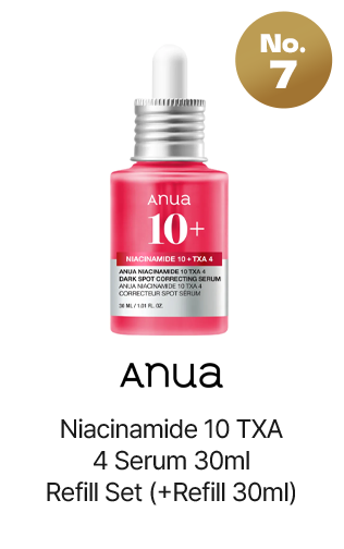 No.7 Anua Niacinamide 10 TXA4 Serum 30ml Refill Set (+Refill 30ml)