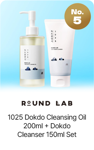 No.5 ROUND LAB 1025 Dokdo Cleansing Oil 200ml + Dokdo Cleanser 150ml Set