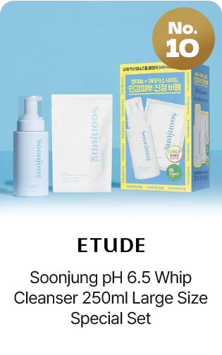 No.10 ETUDE Soonjung pH 6.5 Whip Cleanser 250ml Large Size Special Set