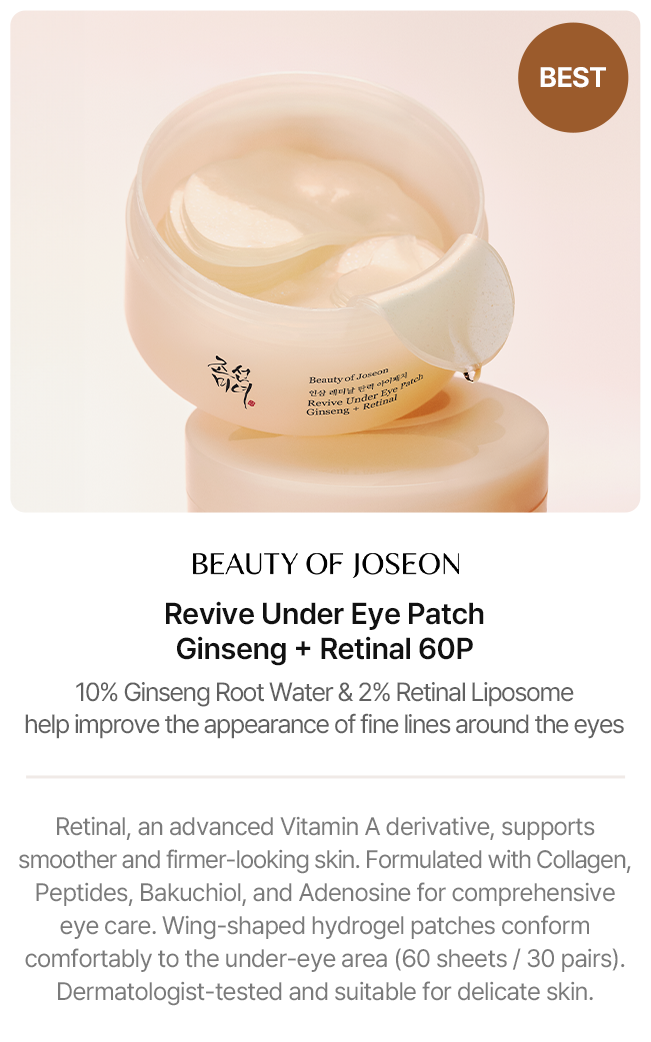 BEAUTY OF JOSEON Revive Under Eye Patch Ginseng + Retinal 60P