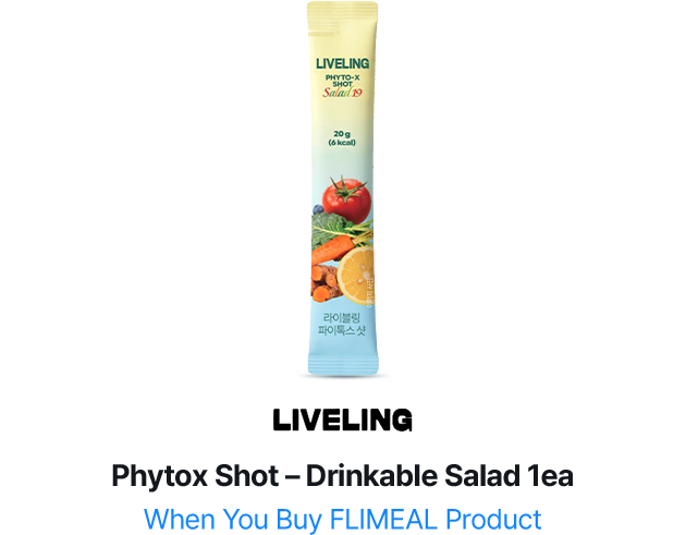 LIVELING Phytox Shot - Drinkable Salad 1ea - When You Buy FLIMEAL Product