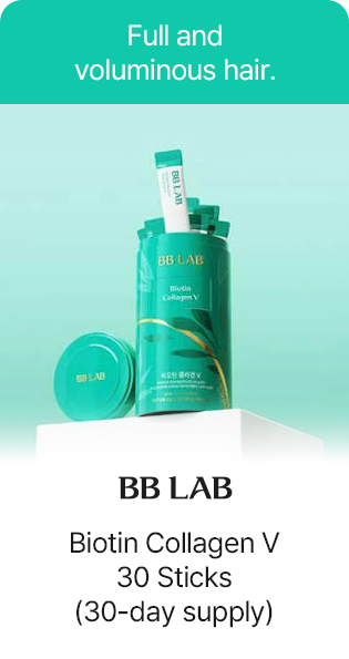 Full and voluminous hair. BB LAB Biotin Collagen V 30 Sticks (30-day supply)