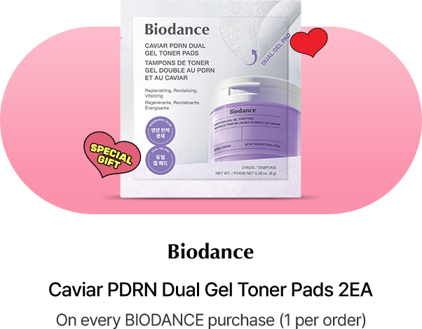 Biodance Caviar PDRN Dual Gel Toner Pads 2EA On every BIODANCE purchase (1 per order)