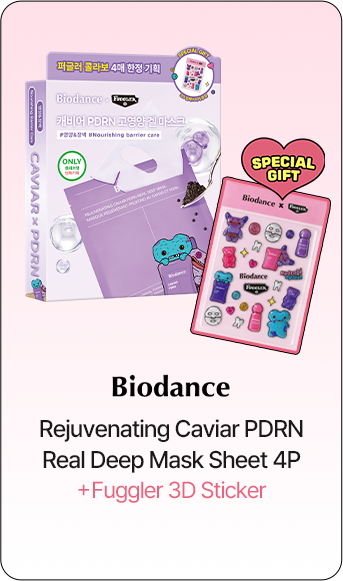 Biodance Rejuvenating Caviar PDRN Real Deep Mask Sheet 4P +Fuggler 3D Sticker