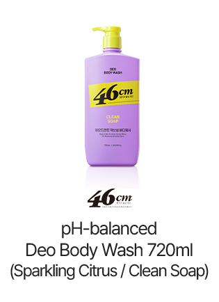 46cm pH-balanced Deo Body Wash 720ml (Sparkling Citrus / Clean Soap)