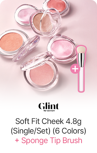 Soft Fit Cheek 4.8g (Single/Set) (6 Colors) + Sponge Tip Brush