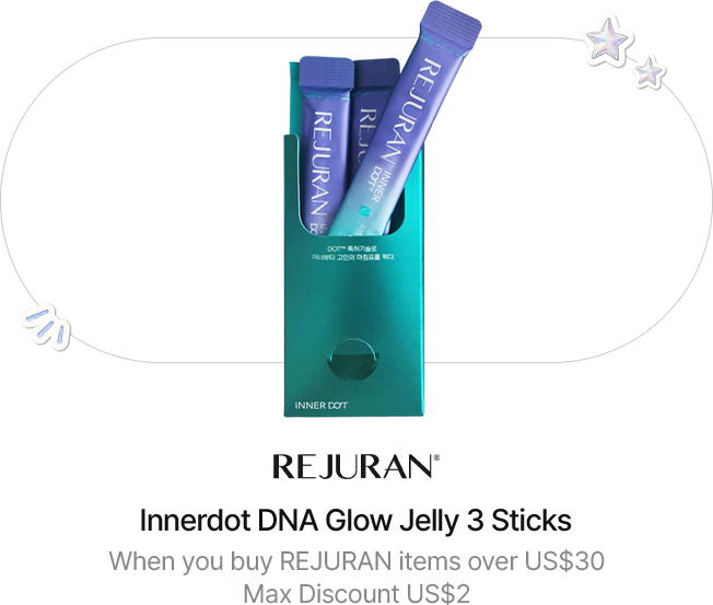 REJURAN Innerdot DNA Glow Jelly 3 Sticks - When you buy REJURAN items over US$30, Max Discount US$2