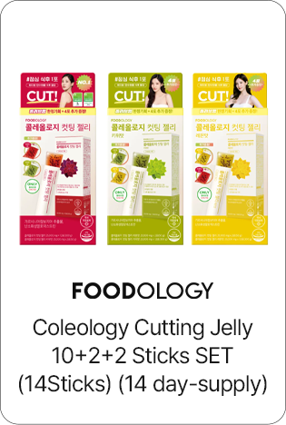 FOODOLOGY Coleology Cutting Jelly 10+2+2 Sticks SET (14Sticks) (14 day-supply)