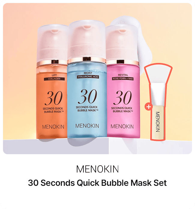 MENOKIN 30 Seconds Quick Bubble Mask Set