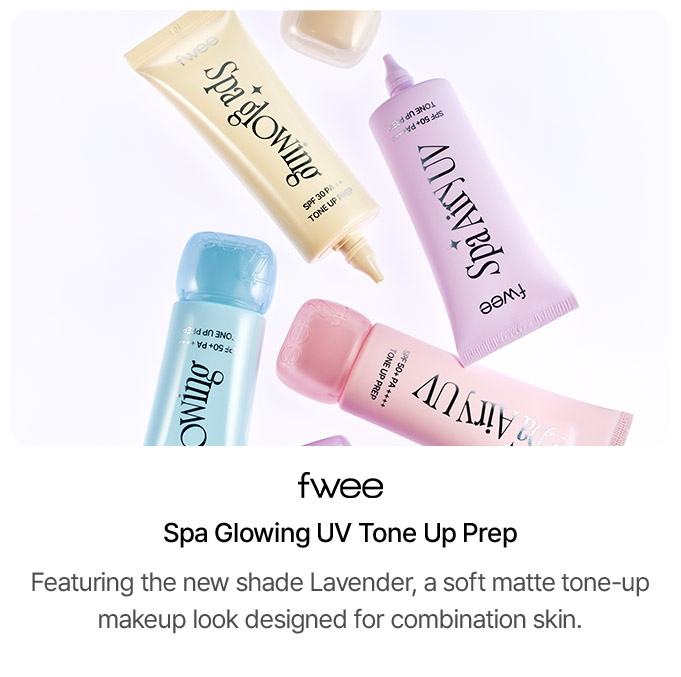 [NEW Shade] fwee Spa Glowing UV Tone Up Prep (SPF30 Semi Dewy / SPF50+ Wet Dewy&Airy Peach) (Set/Single) (3 Shades)