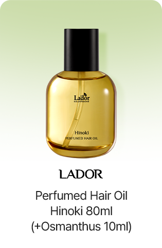 LADOR Perfumed Hair Oil Hinoki 80ml (+Osmanthus 10ml)