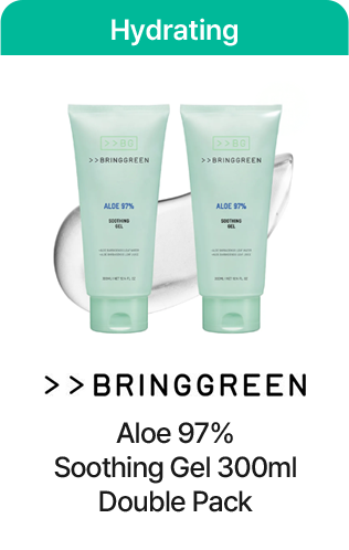 Hydrating BRINGGREEN Aloe 97% Soothing Gel 300ml Double Pack