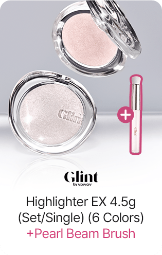 Glint by VDIVOV Highlighter EX 4.5g (Set/Single) (6 Colors) +Pearl Beam Brush
