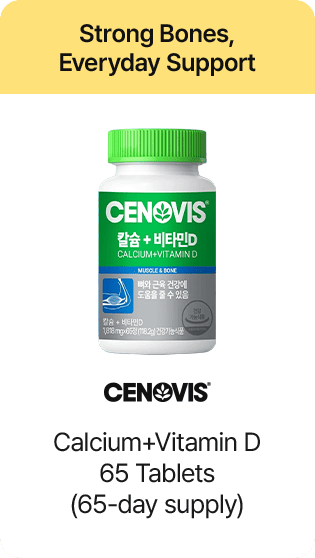 Strong Bones, Everyday Support CENOVIS Calcium+Vitamin D 65 Tablets (65-day supply)
