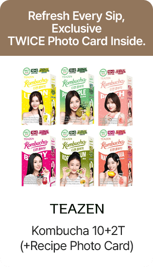 Refresh Every Sip, Exclusive TWICE Photo Card Inside. TEAZEN Kombucha 10+2T (+Recipe Photo Card)