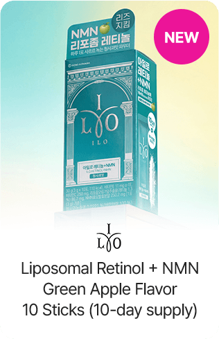 ILO Liposomal Retinol + NMN Green Apple Flavor 10 Sticks (10-day supply)