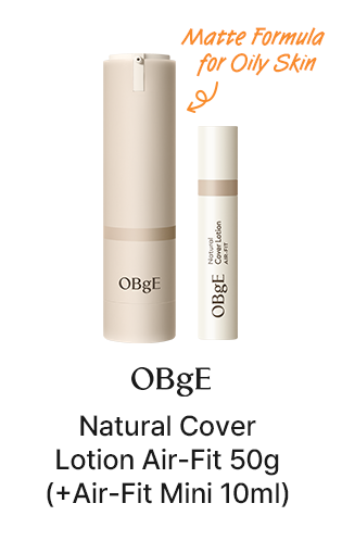 Matte Formula for Oily Skin - OBgE Natural Cover Lotion Air-Fit 50g (+Air-Fit Mini 10ml)