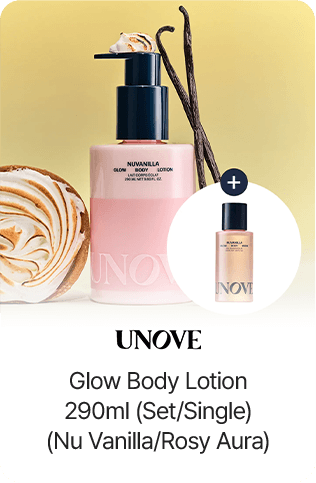 UNOVE Glow Body Lotion 290ml (Set/Single) (Nu Vanilla/Rosy Aura)
