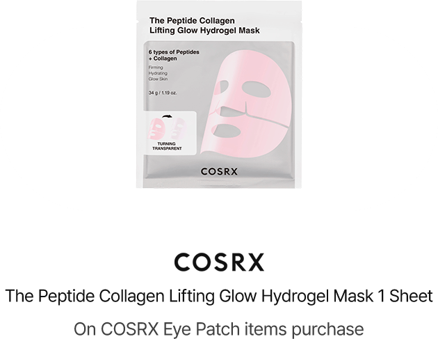 COSRX The Peptide Collagen Lifting Glow Hydrogel Mask 1 Sheet On COSRX Eye Patch items purchase