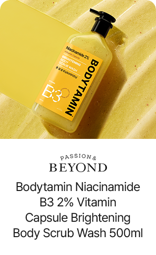 PASSION & BEYOND Bodytamin Niacinamide B3 2% Vitamin Capsule Brightening Body Scrub Wash 500ml