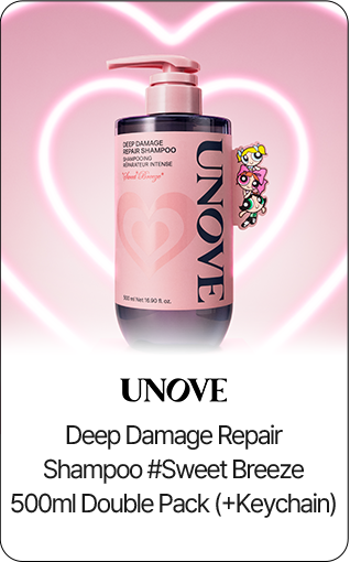 UNOVE Deep Damage Repair Shampoo #Sweet Breeze 500ml Double Pack (+Keychain)