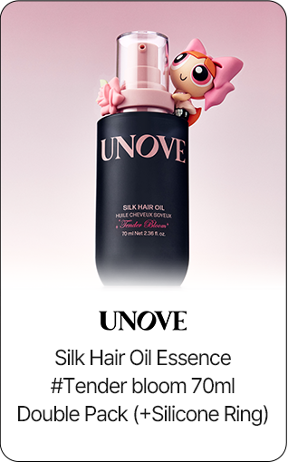 UNOVE Silk Hair Oil Essence #Tender bloom 70ml Double Pack (+Silicone Ring)