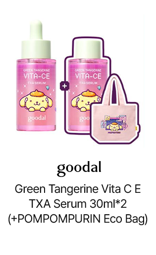 goodal Green Tangerine Vita C E TXA Serum 30ml*2 (+POMPOMPURIN Eco Bag)