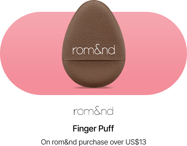 rom&nd Finger Puff On rom&nd purchase over US$13