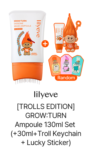 lilyeve [TROLLS EDITION] GROW:TURN Ampoule 130ml Set (+30ml+Troll Keychain + Lucky Sticker)