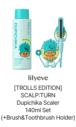 lilyeve [TROLLS EDITION] SCALP:TURN Dupichika Scaler 140ml Set (+Brush&Toothbrush Holder)