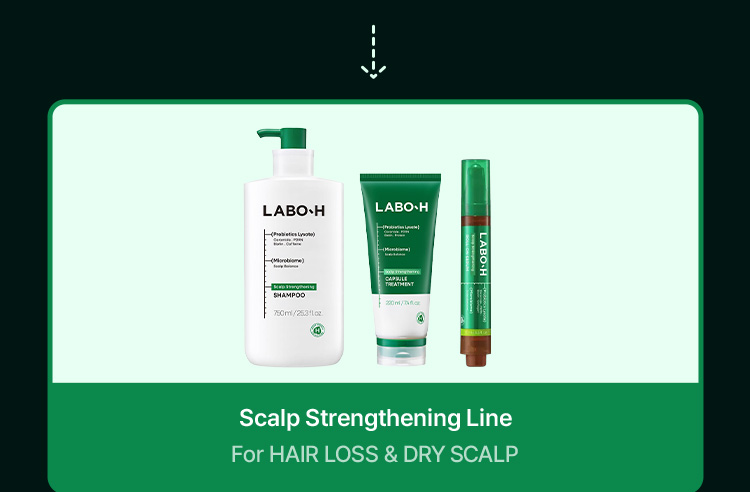 Scalp Strengthening Line. For HAIR LOSS & DRY SCALP