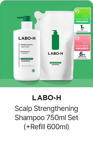 LABO-H Scalp Strengthening Shampoo 750ml Set (+Refill 600ml)