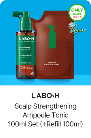 LABO-H Scalp Strengthening Ampoule Tonic 100ml Set (+Refill 100ml)