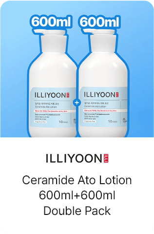 ILLIYOON Ceramide Ato Lotion 600ml+600ml Double Pack