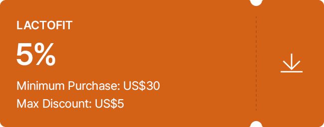 LACTOFIT 5% Minimum Purchase: US$30 Max Discount: US$5