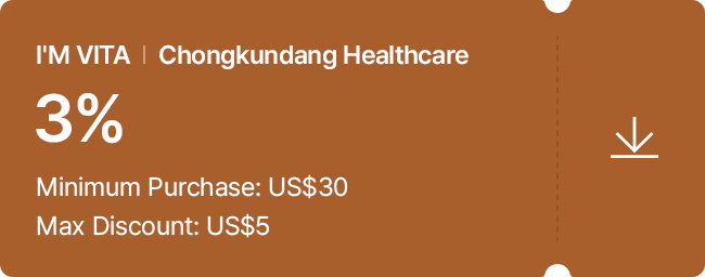 I'M VITA | Chongkundang Healthcare 3% Minimum Purchase: US$30 Max Discount: US$5