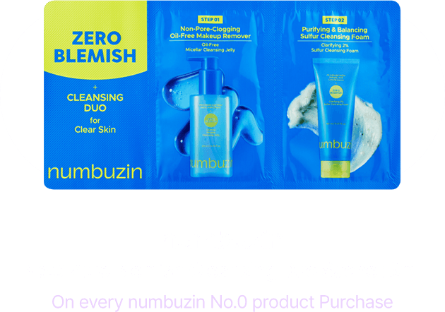 numbuzin No.0 Zero Blemish Cleansing Duo Sachet 9ml On every numbuzin No.0 product Purchase