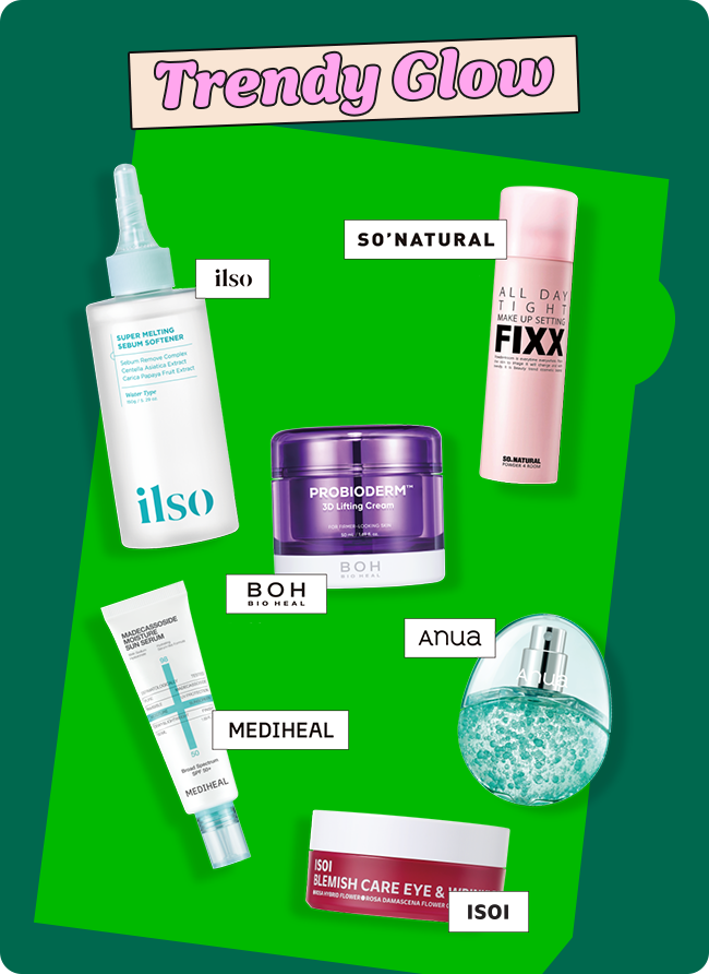 Trendy Glow - ilso, SO'NATURAL, BOH BIO HEAL, MEDIHEAL, Anua, ISOI