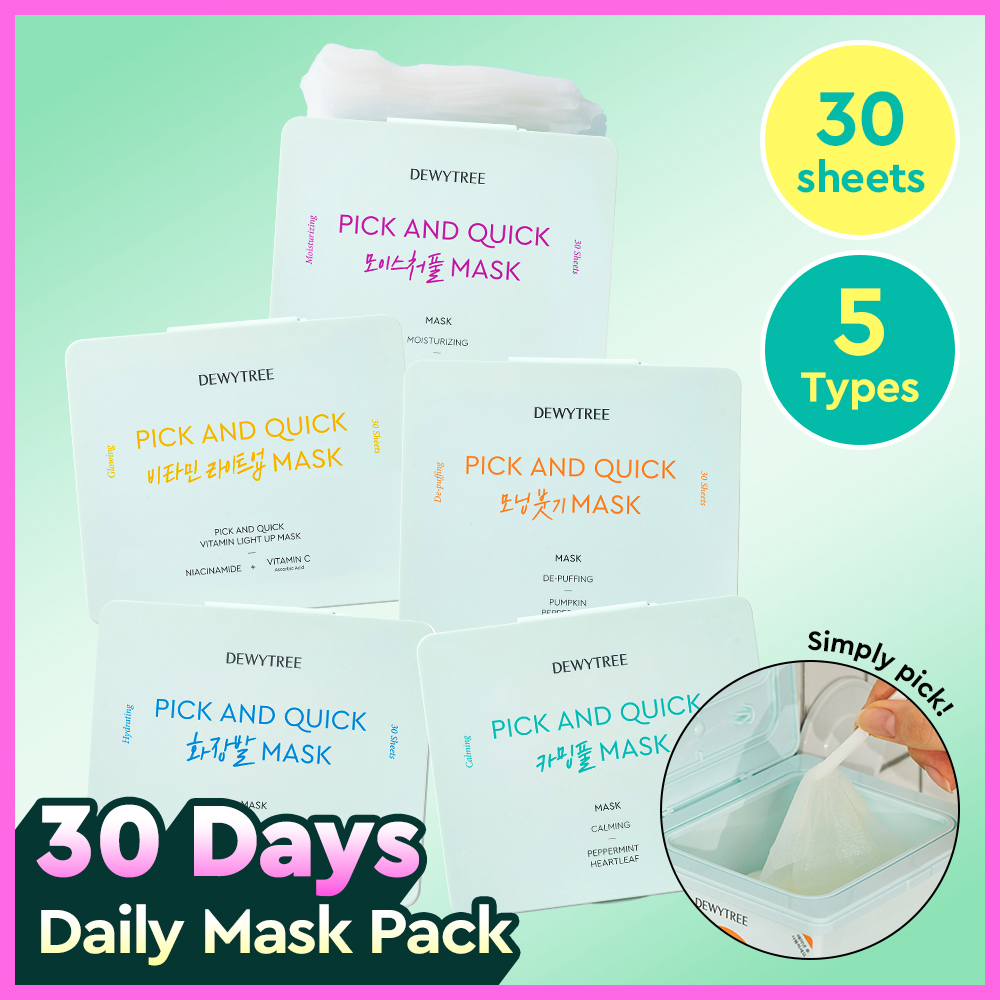 Dewytree Pick and Quick Mask Sheet 30 Sheets (5 Options) | OLIVE YOUNG Global