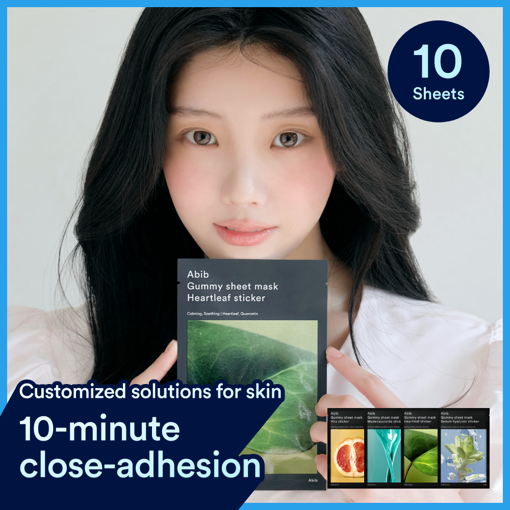 Abib Gummy Sheet Mask Sticker 10 Sheets (5 Options) | OLIVE YOUNG Global