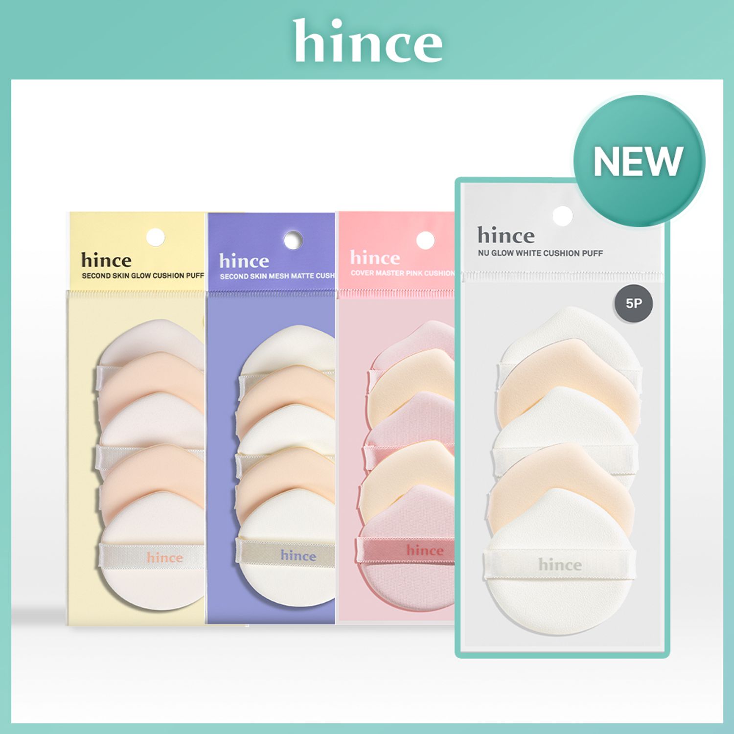 hince Second Skin Glow / Matte Cushion Puff 5P (2 Types) | OLIVE YOUNG Global