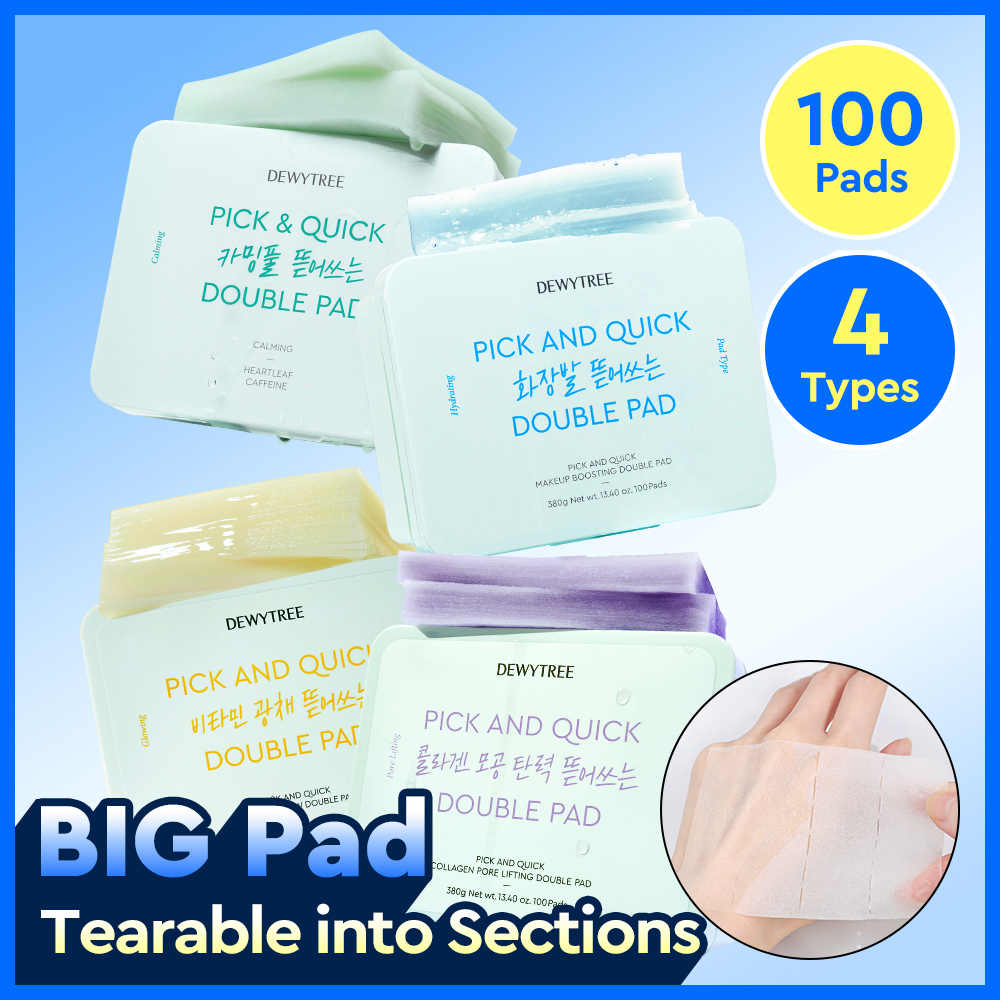 Dewytree Pick and Quick Double Pad 100 sheets (4 Options) | OLIVE YOUNG Global