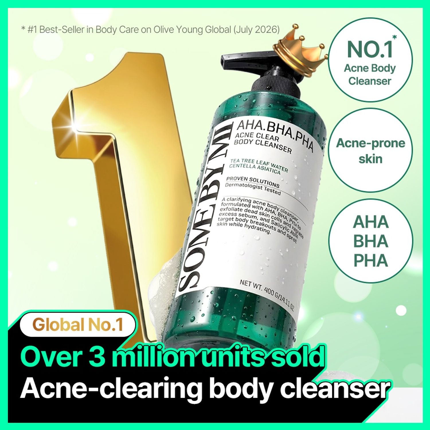 SOME BY MI AHA.BHA.PHA 30 Days Miracle Acne Body Cleanser 400g | OLIVE YOUNG Global