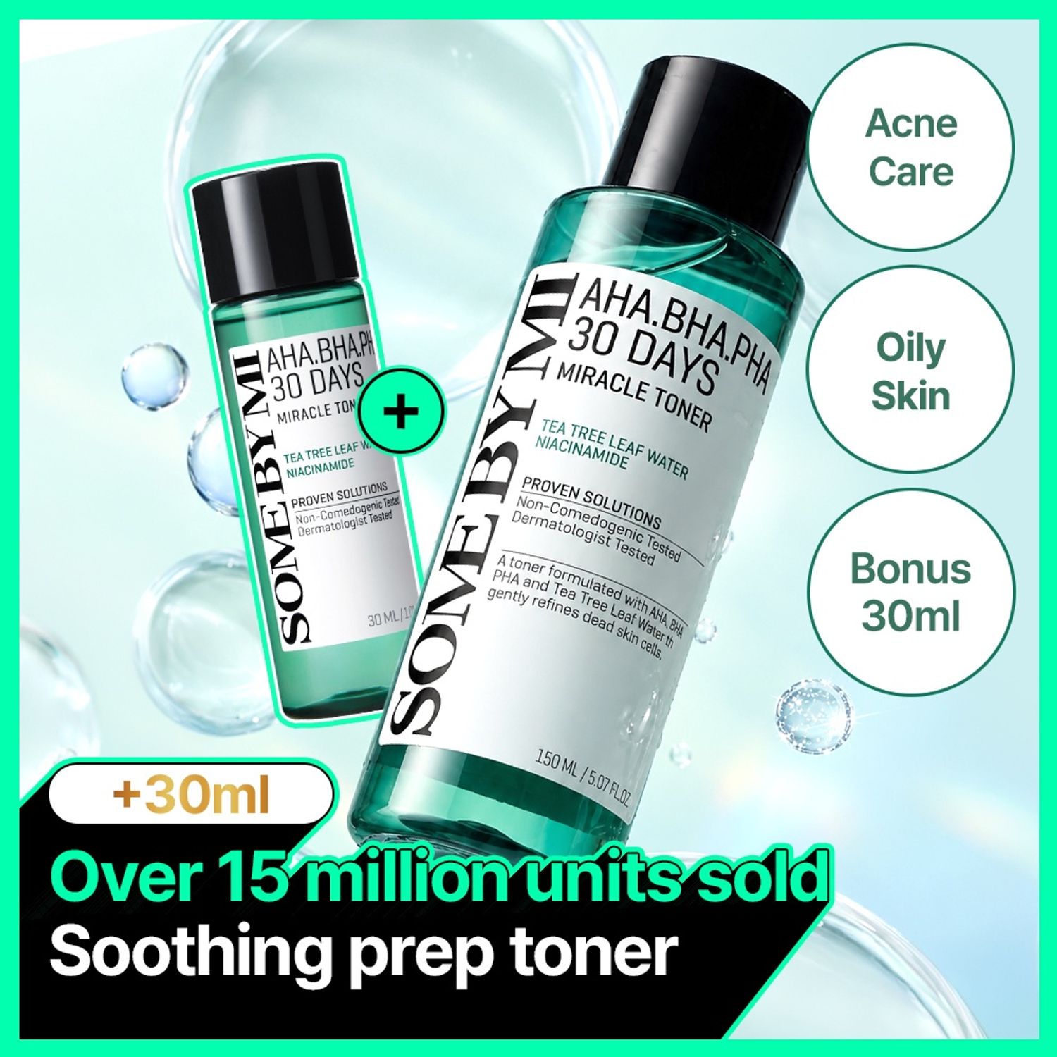 SOME BY MI AHA.BHA.PHA 30 Days Miracle Toner 150ml Set (+30ml) | OLIVE YOUNG Global