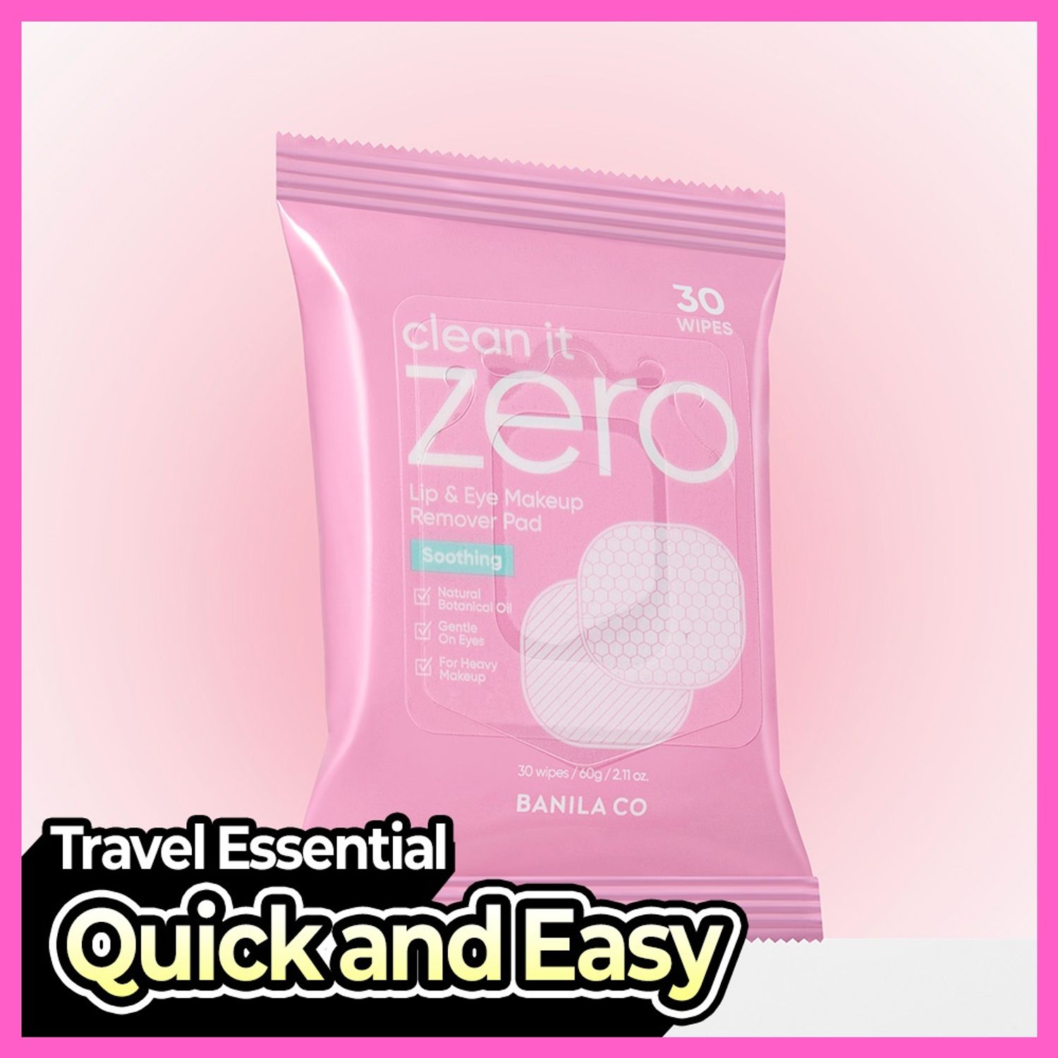 BANILA CO Clean It Zero Soothing Lip & Eye Remover Pad 30P | OLIVE YOUNG Global