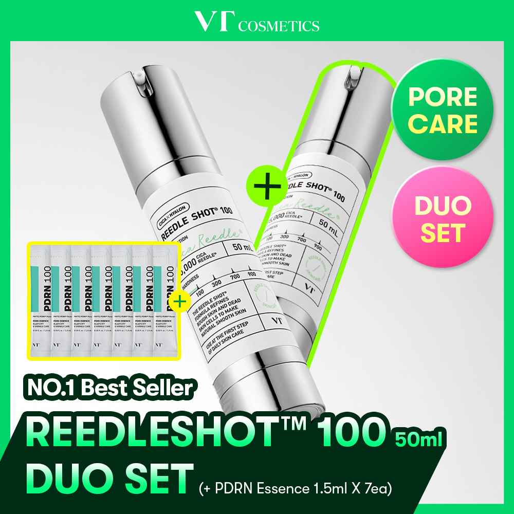VT Reedle Shot 100 50ml Double Pack (+PDRN Essence Pouch 7ea) | OLIVE YOUNG Global
