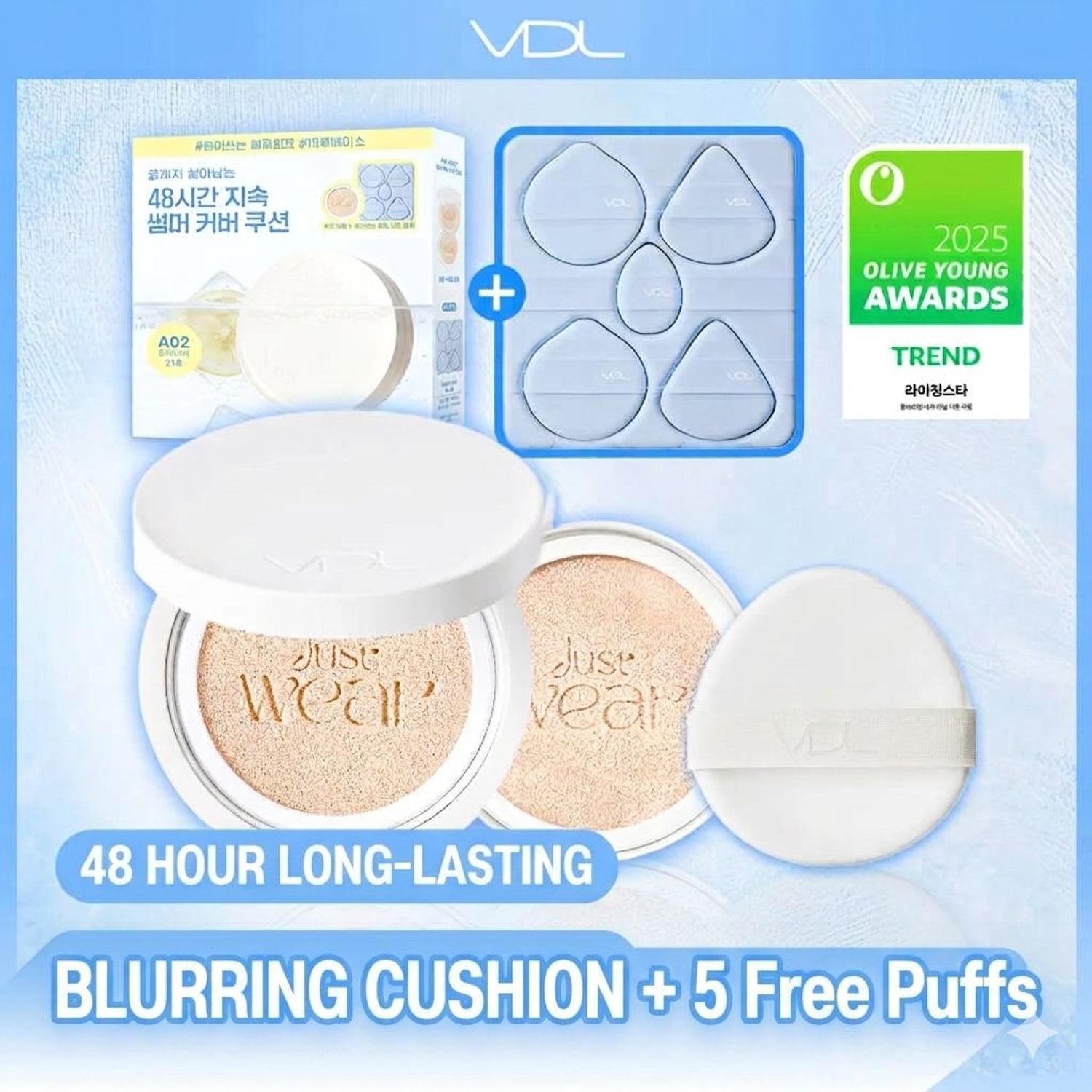 VDL Cover Stain High Cover Cushion Refill Set (8 Shades) | OLIVE YOUNG Global