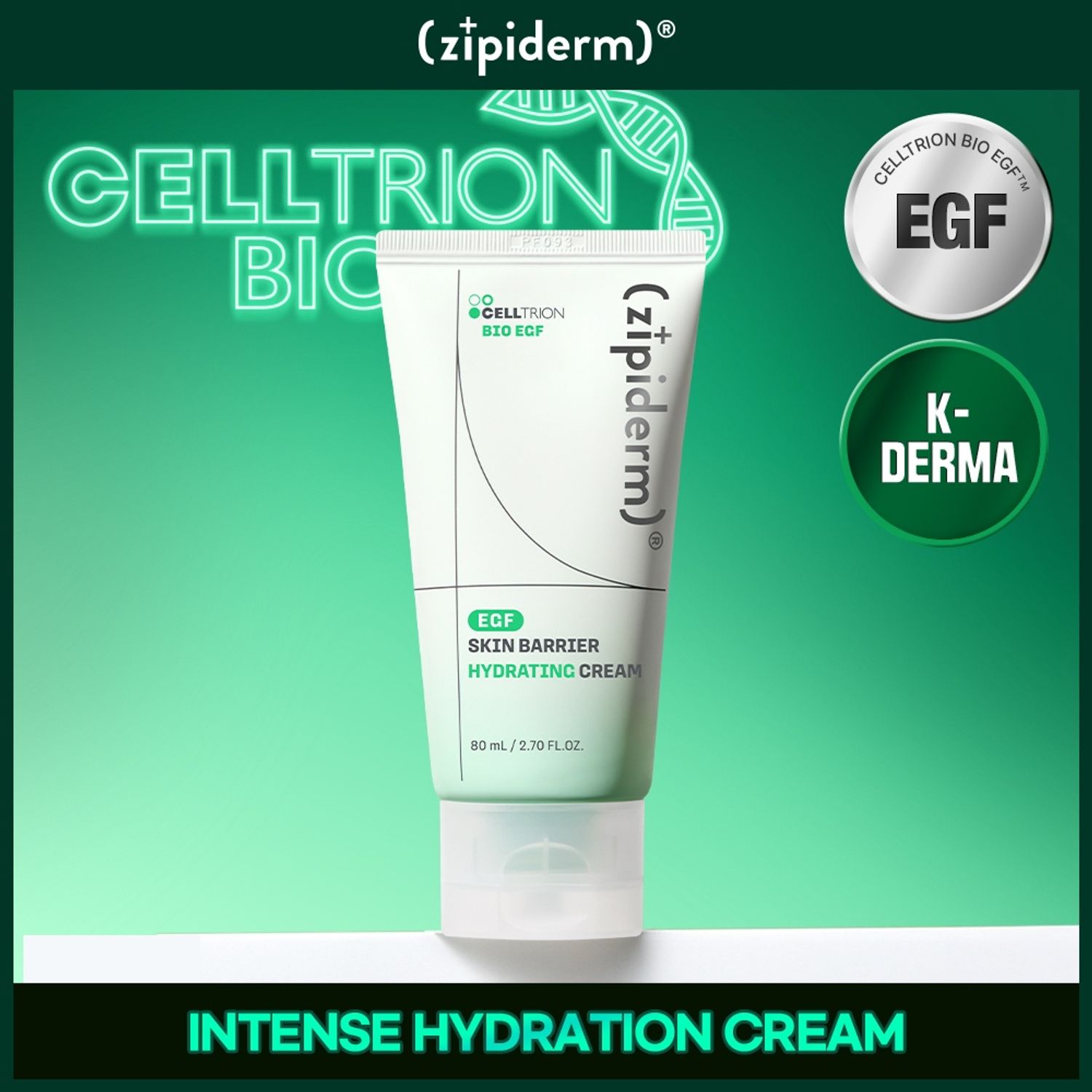 Zipiderm EGF Skin Barrier Hydrating Cream 80ml | OLIVE YOUNG Global