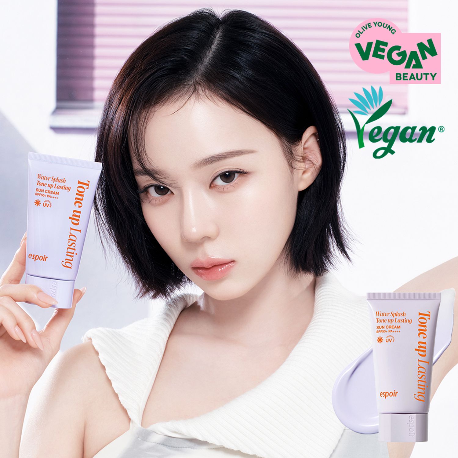 espoir Water Splash Sun Cream Tone-up Lasting 50ml | OLIVE YOUNG Global