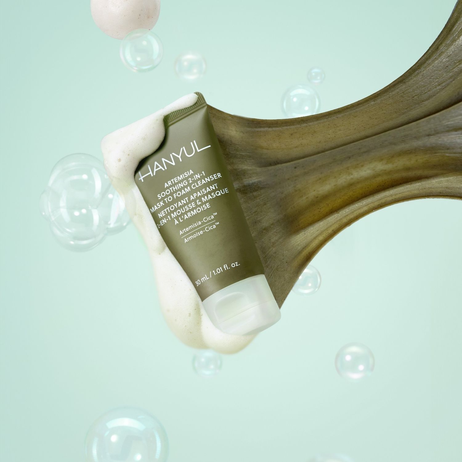 HANYUL Pure Artemisia Deep Clarifying Clay to Foam Cleanser 30ml | OLIVE YOUNG Global